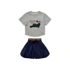 Vimmu niños niñas summer suit 2025 nuevos modelos slim niños korean camisetas bractepantalones categoría a mujer ropa bebé Item Picture